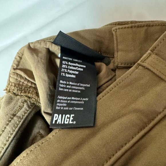 Paige Federal Pants Mens Brown Tan Stretch Straight 28 x 29 - Picture 6 of 6